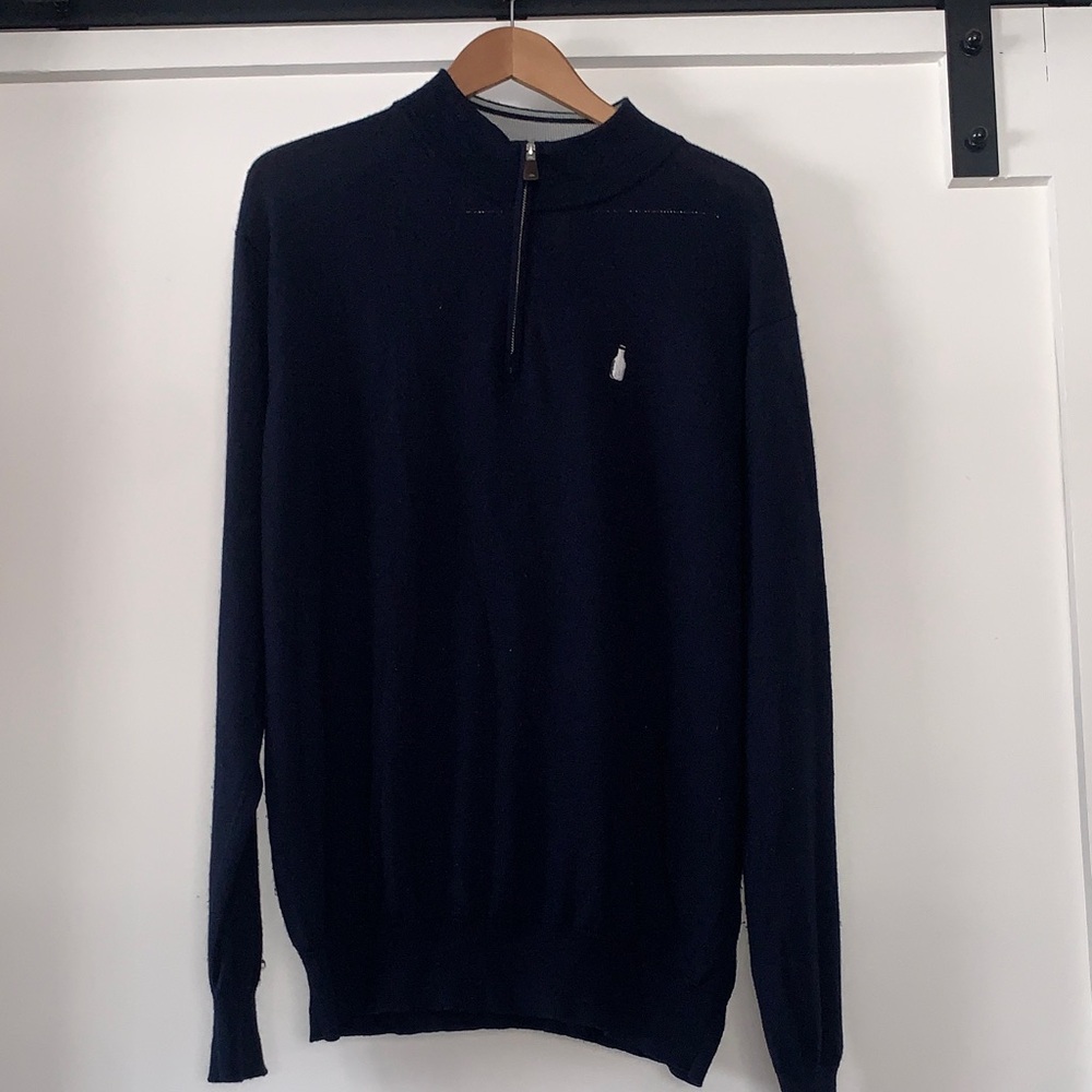 Peter Millar Wool Blend Men's Navy Sweater